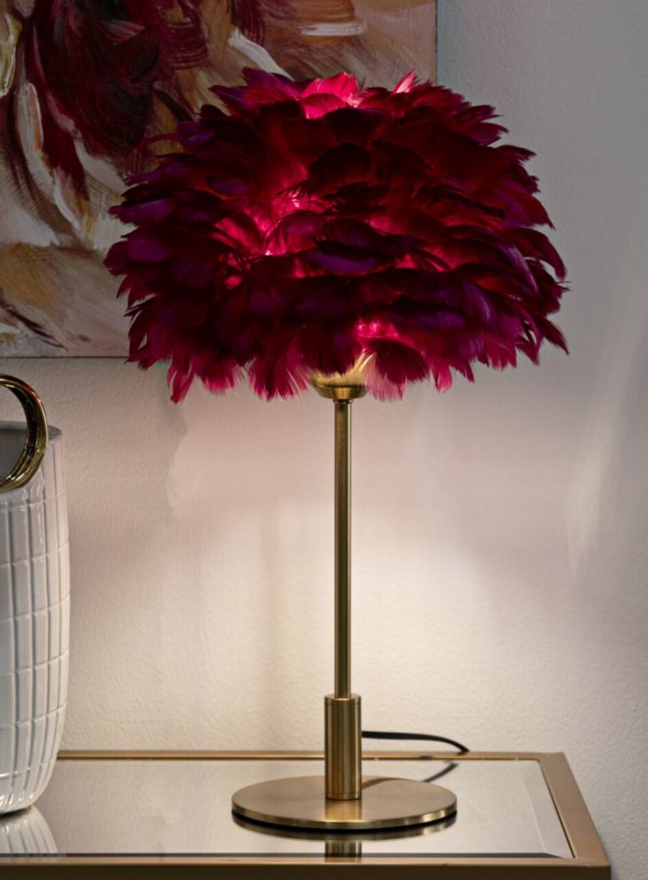 Lampa de masa, Mauro Ferretti, Feather, 1 x E27, 40W, 30x50 cm, fier/plastic, auriu/bordo - imagine 7